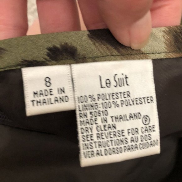 LE SUIT Women Thin Polyester A-line Skirt Multicolor Animal Print Size 8 Zipper - Picture 9 of 11